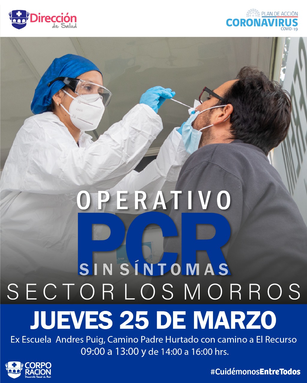 PCR EN TERRENO: OPERATIVO EN RURAL NORTE