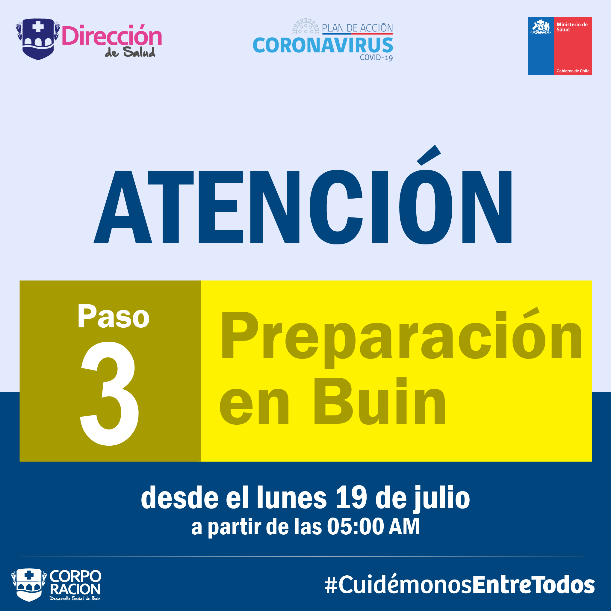 DESDE HOY COMIENZA A REGIR LA FASE 3 DEL PLAN PASO A PASO: PREPARACIÓN