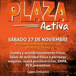 ¡PLAZA ACTIVA ESTE SÁBADO 27 DE NOVIEMBRE!