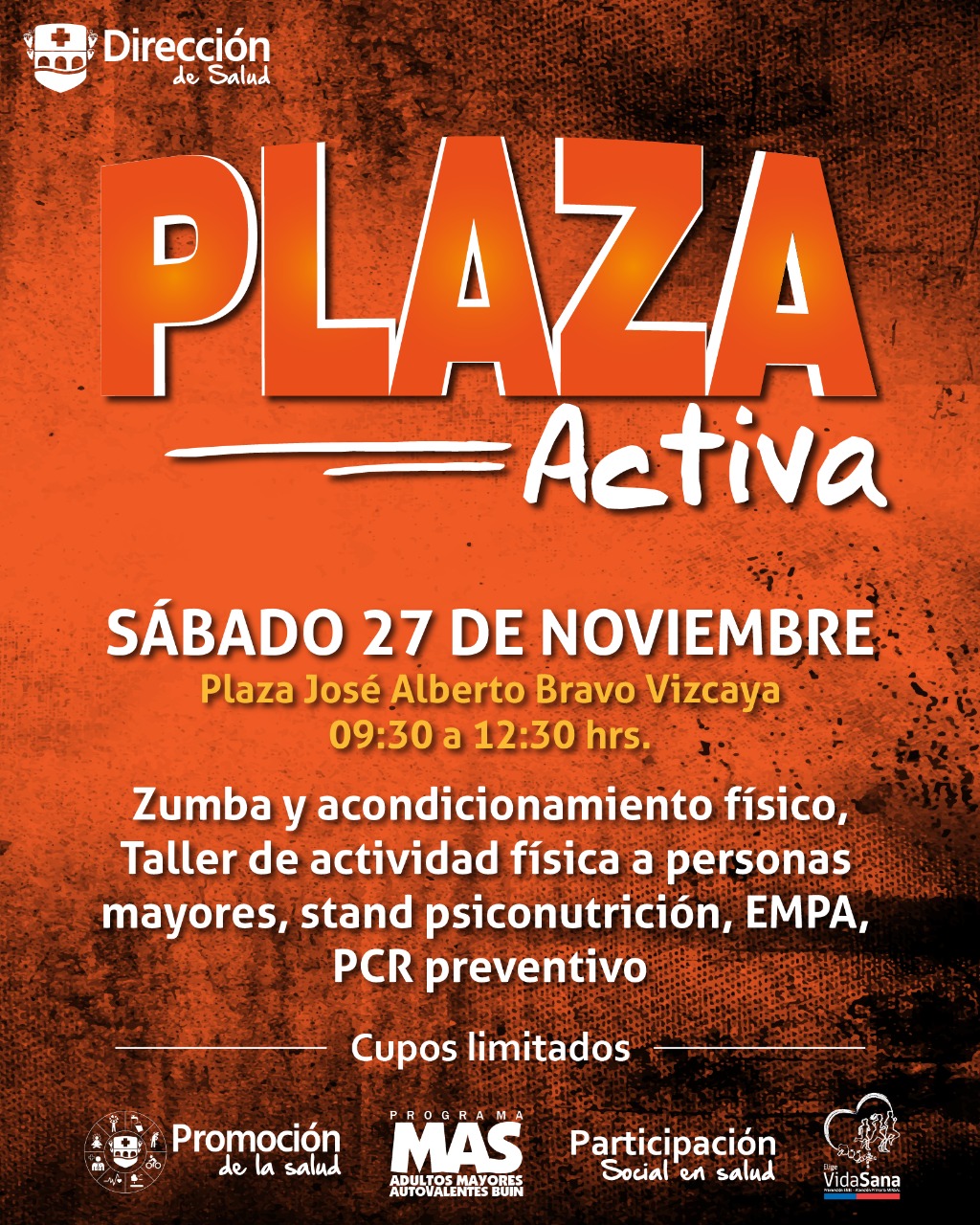 ¡PLAZA ACTIVA ESTE SÁBADO 27 DE NOVIEMBRE!