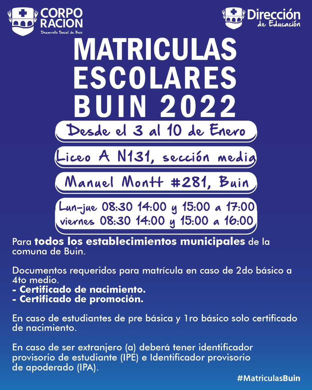 📢 ATENCIÓN PADRES, APODERADOS Y TUTORES