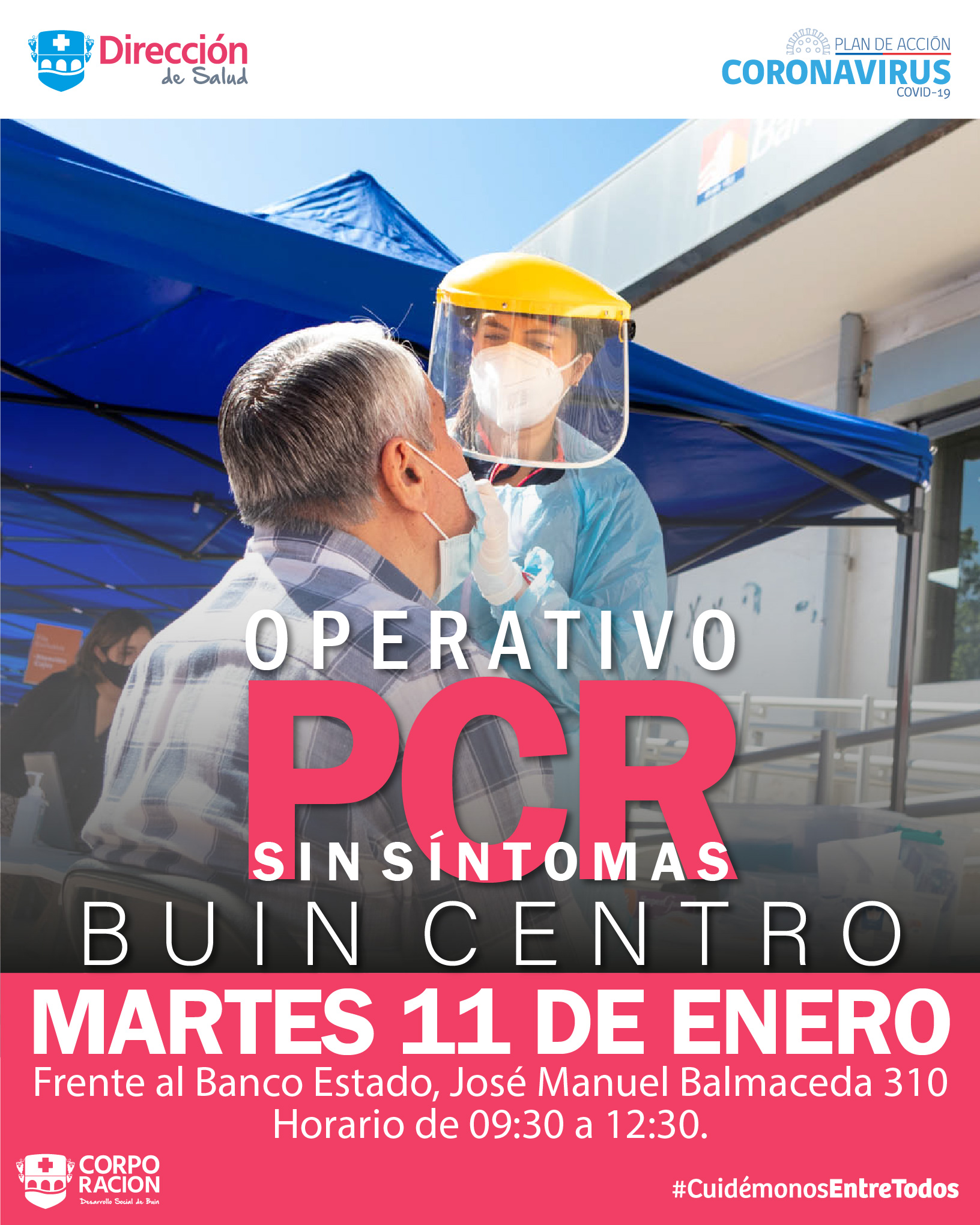 OPERATIVOS PCR: GRATUITOS Y EN TERRENO