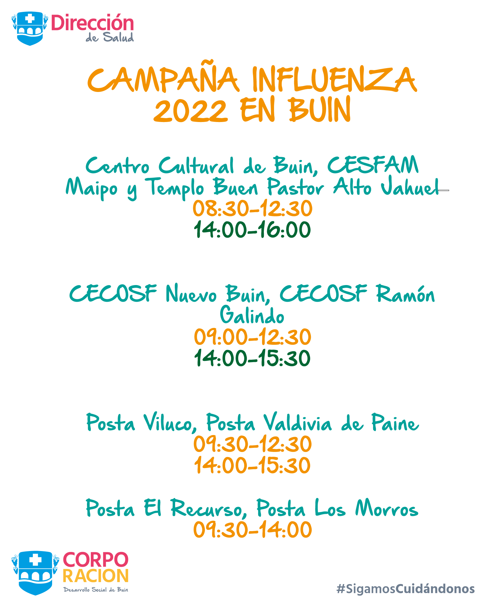 ¡CONTINÚA LA CAMPAÑA INFLUENZA 2022 EN BUIN!