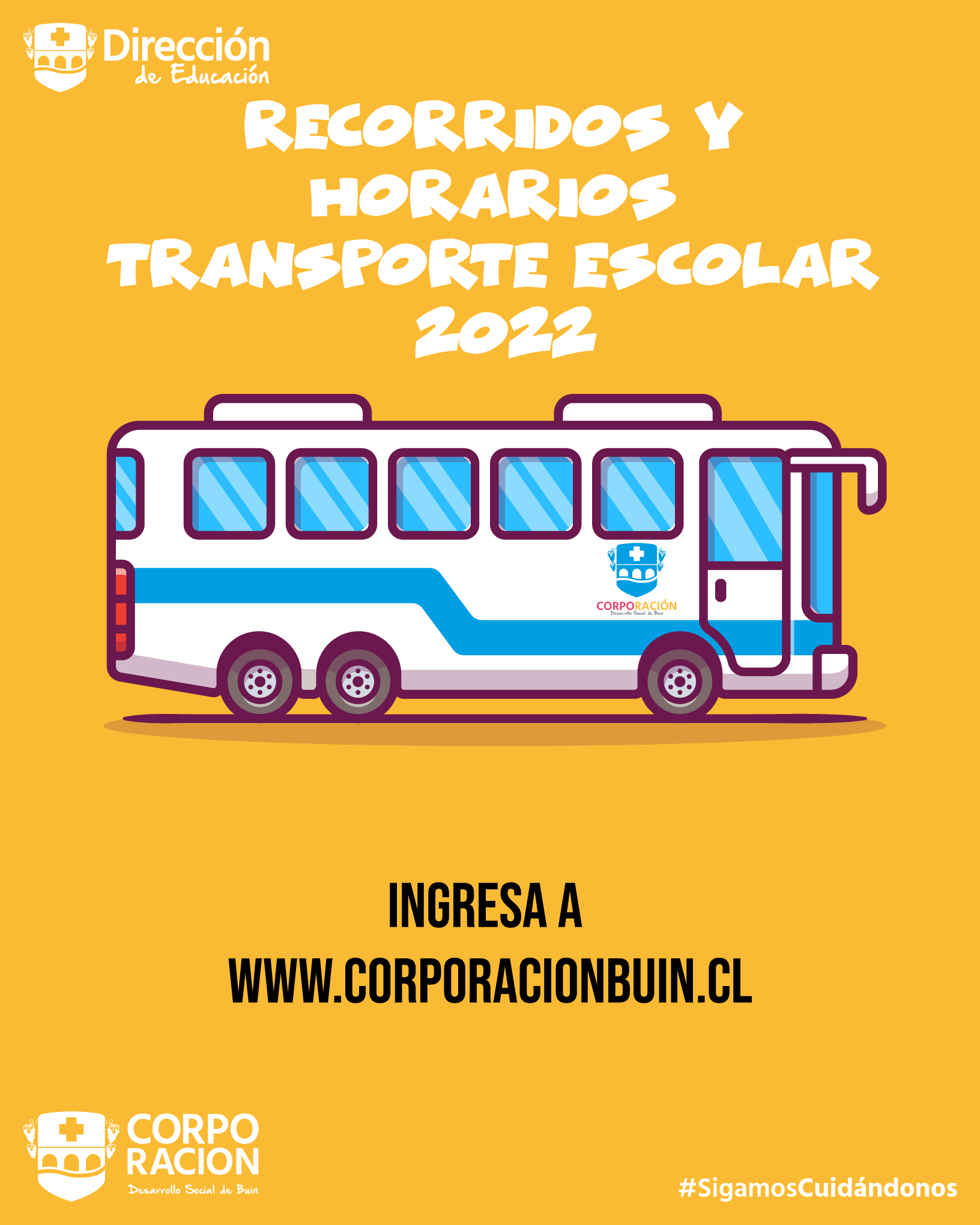 ¡HORARIOS Y RECORRIDOS TRANSPORTE ESCOLAR 2022!